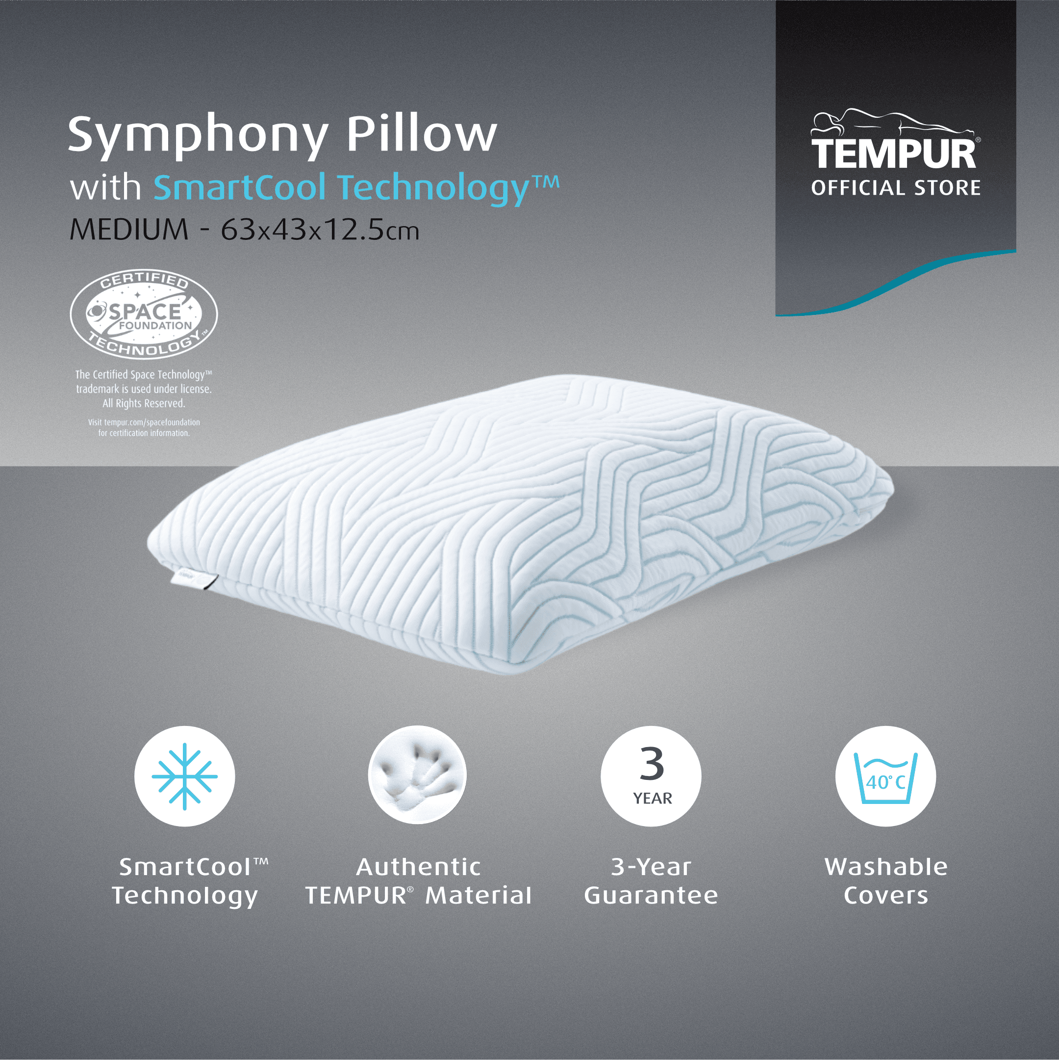 Tempur® Symphony Pillow M with SmartCool - 610