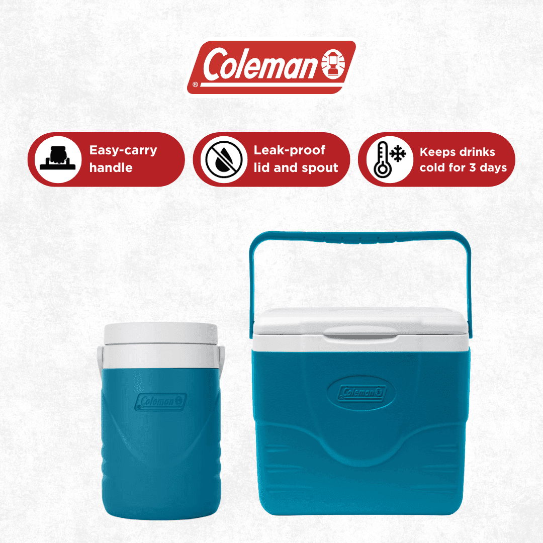 Coleman® 9QT Cooler + 1 Gal Jug - Ocean Blue