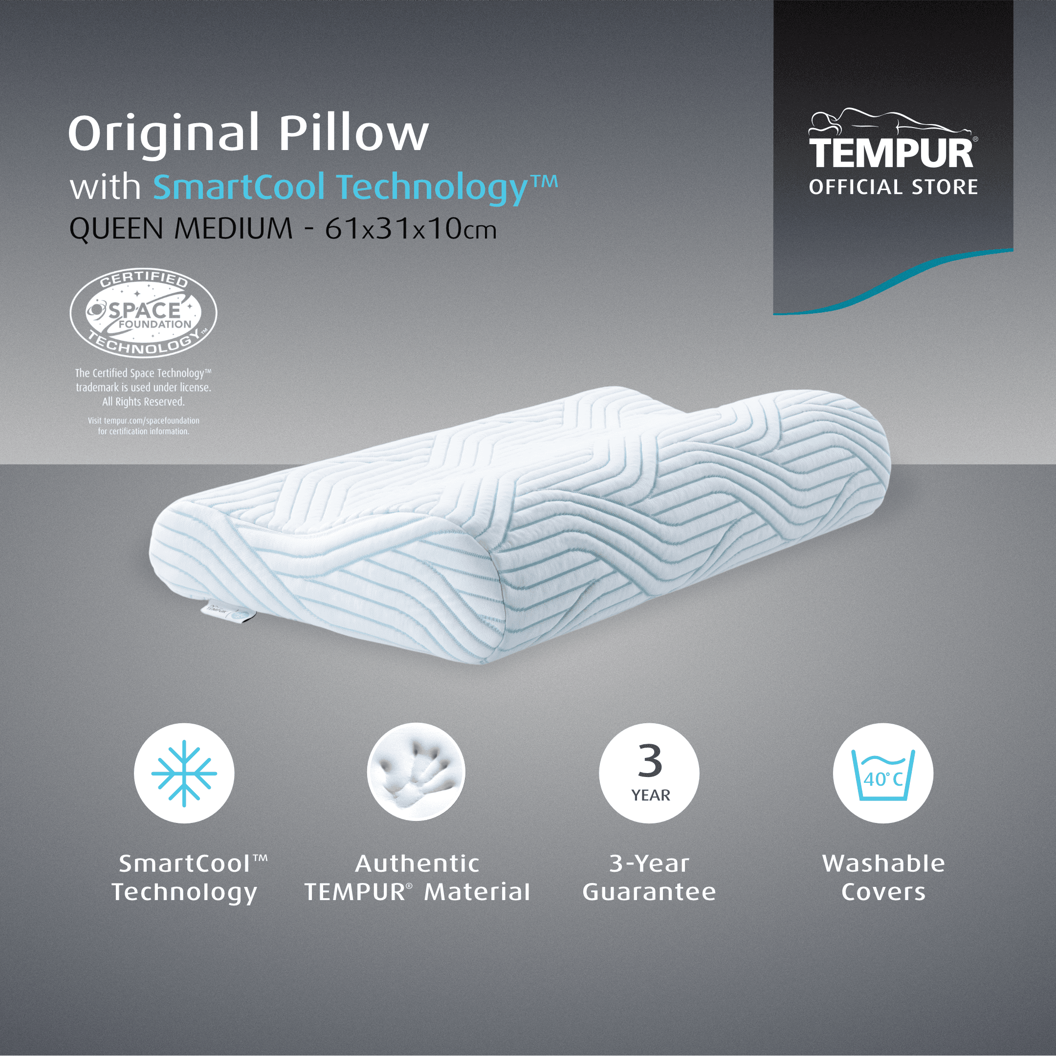 Tempur® Original Pillow Queen L with SmartCool - 570