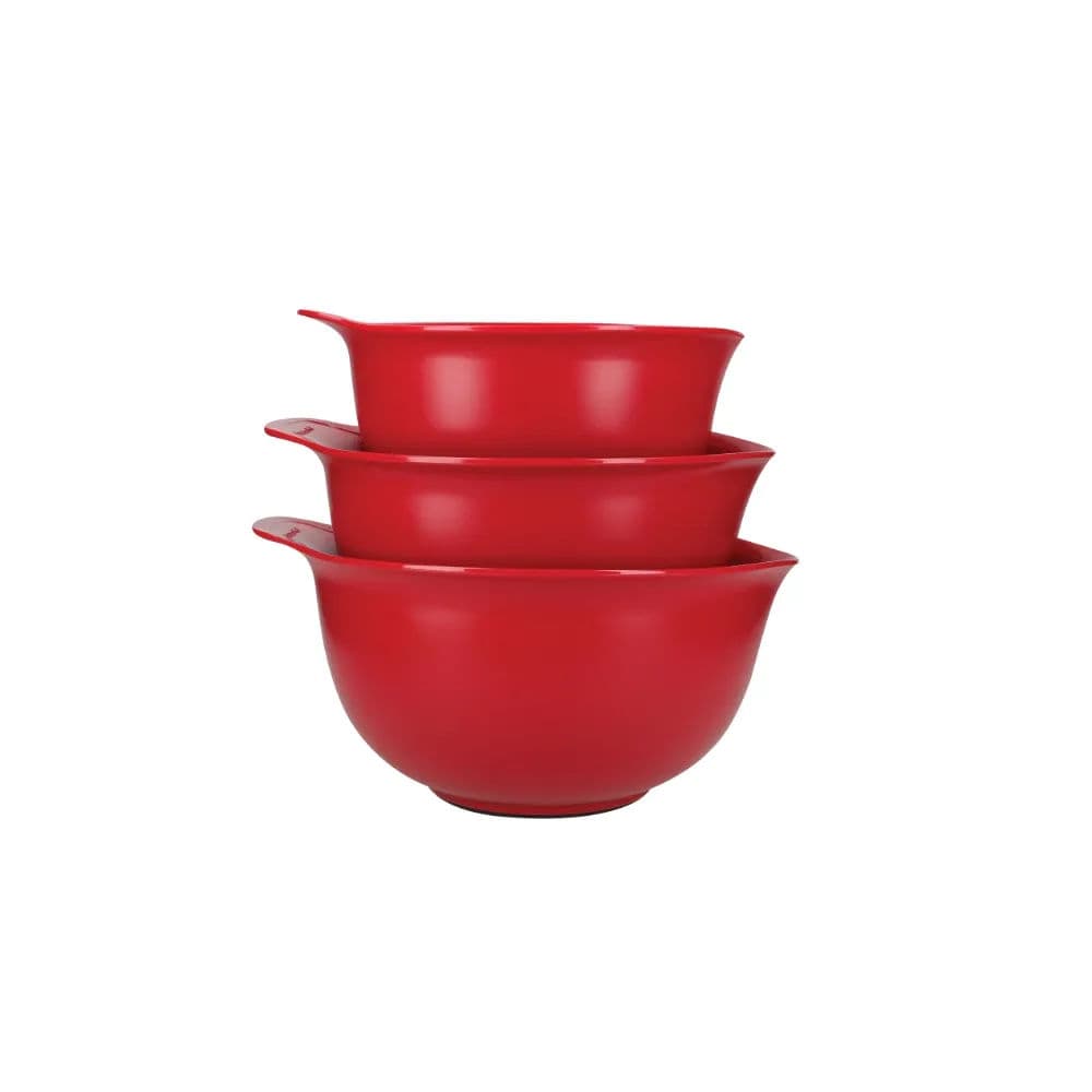 KA SET OF 3 MIXING BOWLS EMPIRE RED