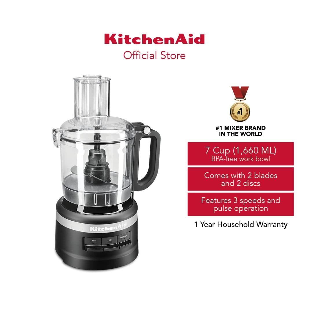 KitchenAid 7-Cup Food Processor 220V - Empire Red